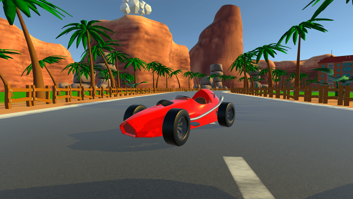 Low-Poly F1 classic car