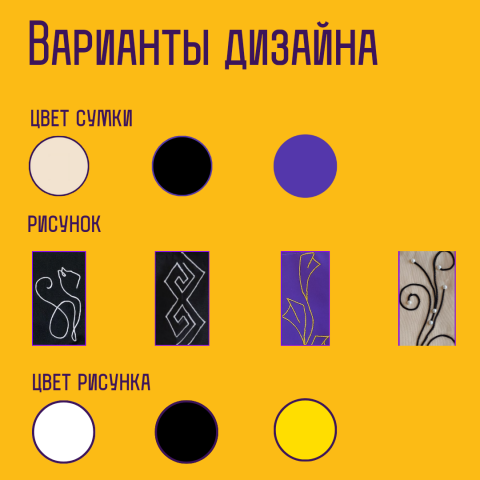 Фиолетовая сумка шоппер, слайд 5