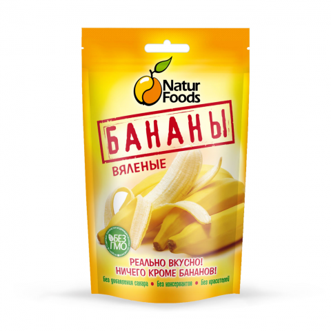Упаковка для Сушеных Бананов ТМ Natfoods
