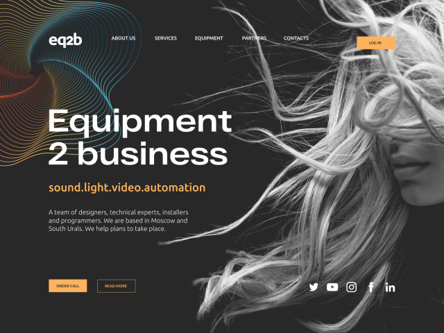Дизайн landing page для компании EQ2B