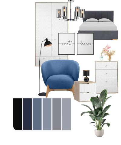 Концептуальный коллаж гостиной