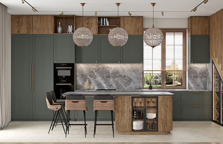 Кухня в загородном доме