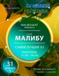 Флаер клуба Малибу