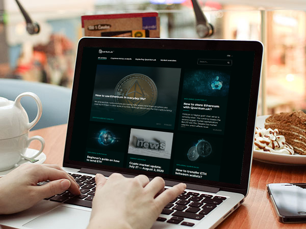 Вёрстка блога для компании quantum