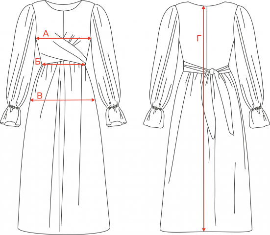 Схема платья