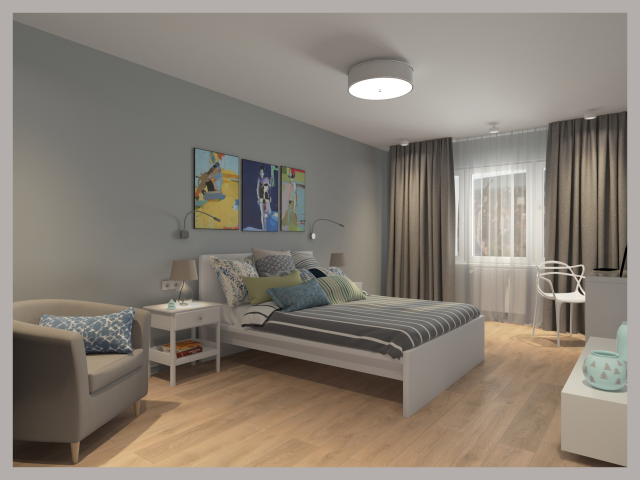 Типовая двухкомнатная квартира. Спальня