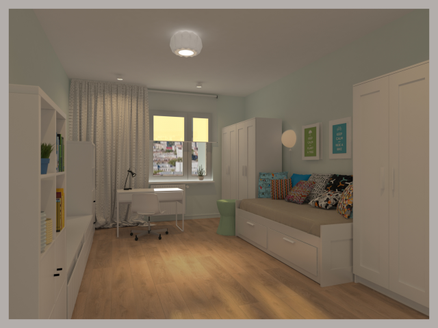 Типовая двухкомнатная квартира. Детская комната