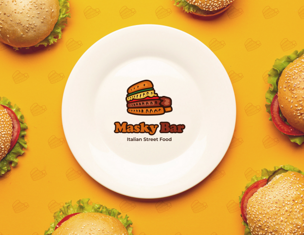 Логотип для передвижного фасфуд кафе MaskyBar