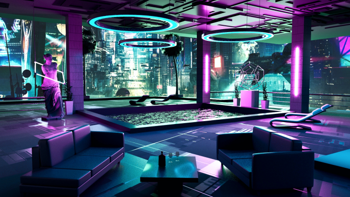 Cyberpunk's loggia
