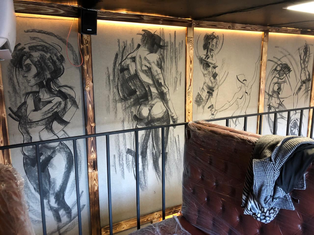 Роспись стен в кофейне "3x CoffeeShop"