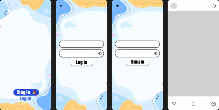 дизайн приложения под социальные сети