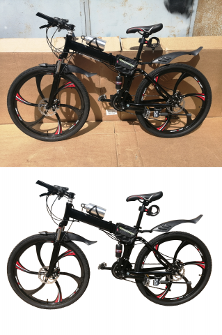 Сложная обтравка велосипеда для интернет магазина