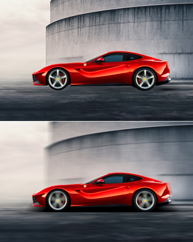 Превращение стоячей машины в машину в движении