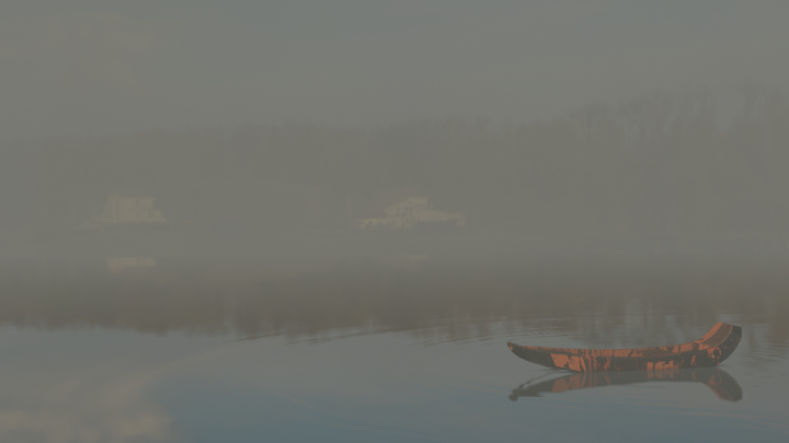 Лодка в озере