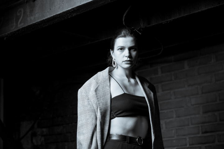 Черно-белый портрет