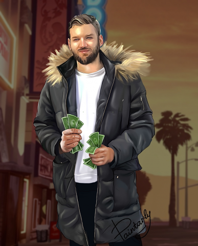 Портрет в стиле GTA
