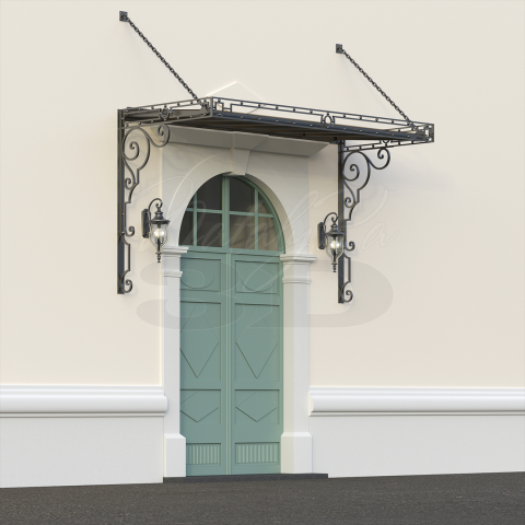 Кованый козырек