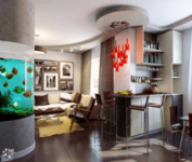 Студия в современном стиле.