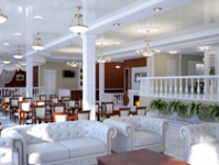 Ресторан в классическом стиле.