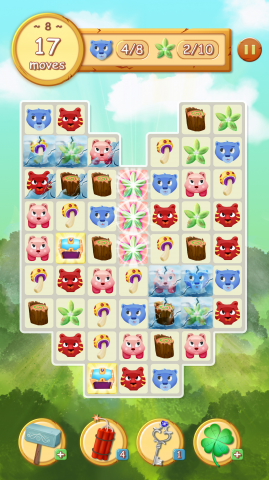 match-3 mobile game UI