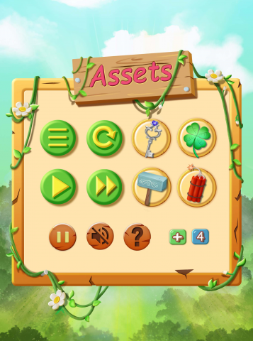 match-3 game icons / buttons