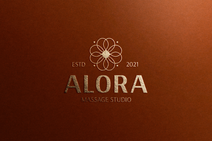 Логотип студия массажа ALORA