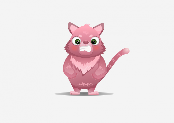 Кот стикер