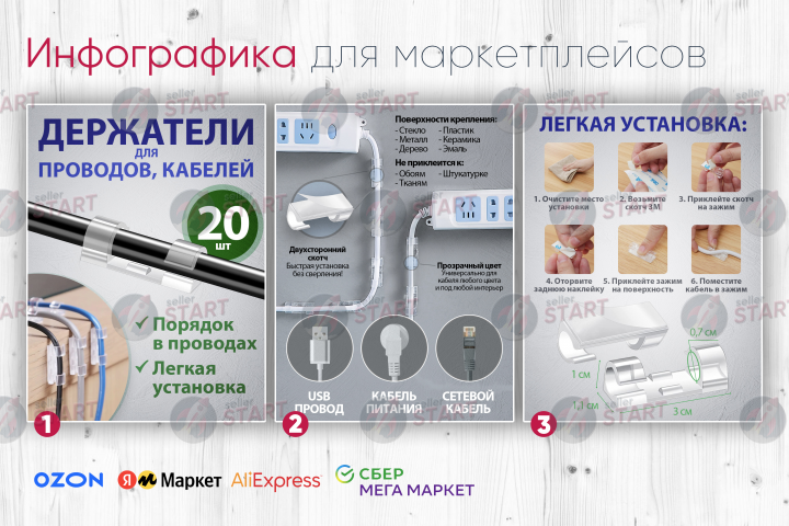 Инфографика для товара на маркетплейсах