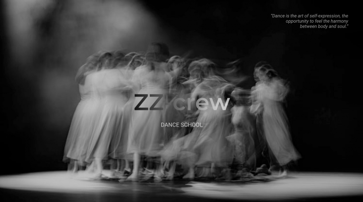Дизайн сайта для школы танцев "ZZ-crew"