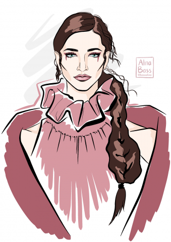 Девушка с макияжем. Fashion-иллюстрация