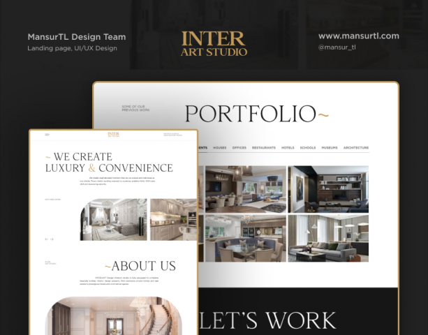 Разработка дизайна лендинга для студии