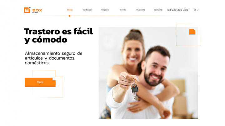BOX PLUS - испанская компания. Дизайн сайта