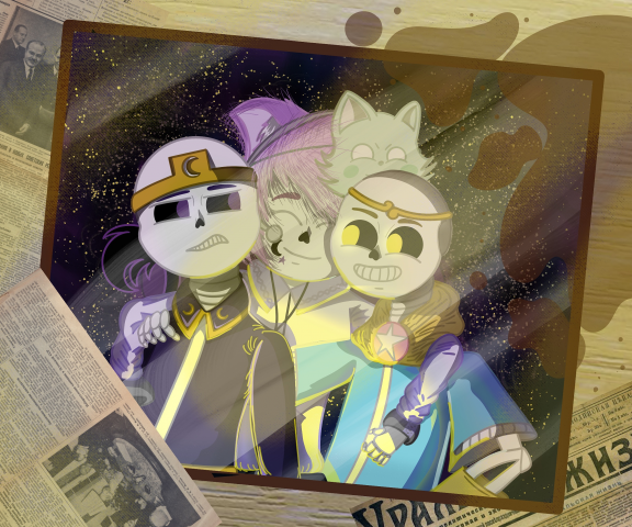 Хазуки Чан с внуками (да, это блогер)