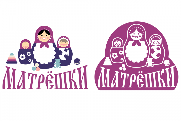 Логотип Матрешки для частного детского сада