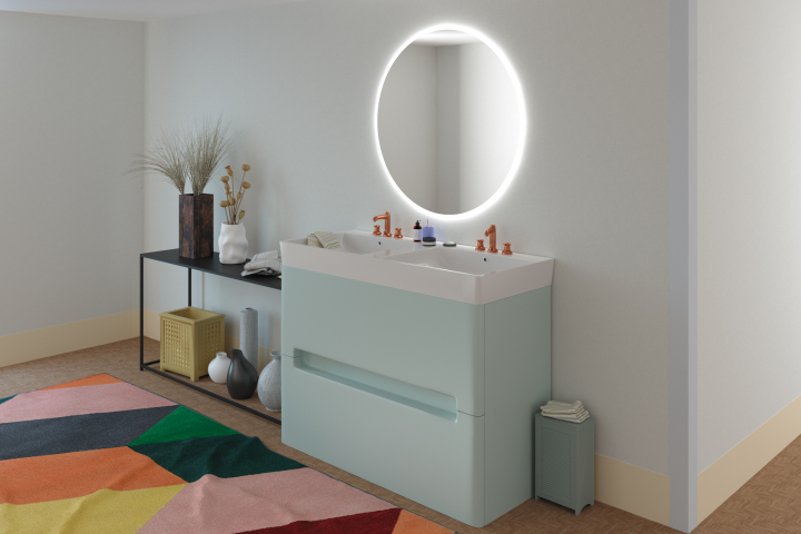 Зеркало и умывальник