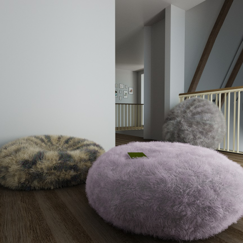 меховые пуфы