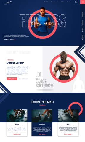 Лендинг для Фитнесс компании LA FINESS