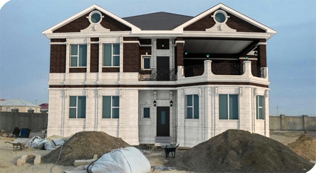 Вариант отделки фасада.