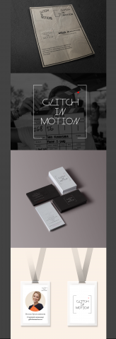 Фирменный стиль для кинопродакшен студии "Glitch in motion"