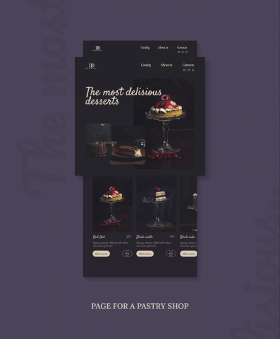 Лендинг для кофейни авторских десертов