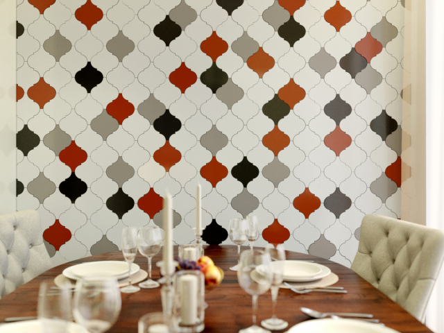Hand made tile in interior