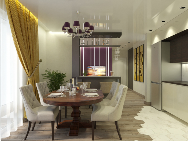 Living Room combined with Kitchen