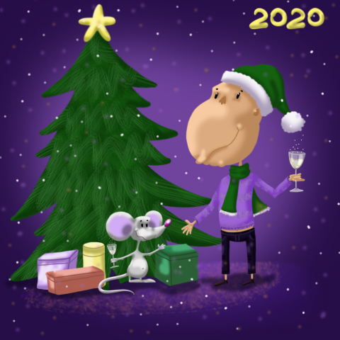 Иллюстрация на тему "Здравствуй Новый Год"