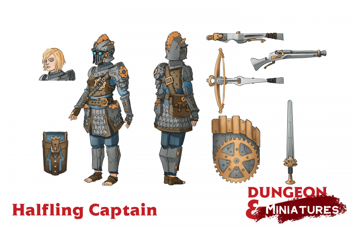 Dungeon Miniatures - Halfling Captain