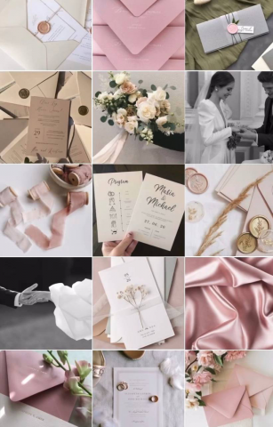 Пример визуала для магазина свадебных конвертов