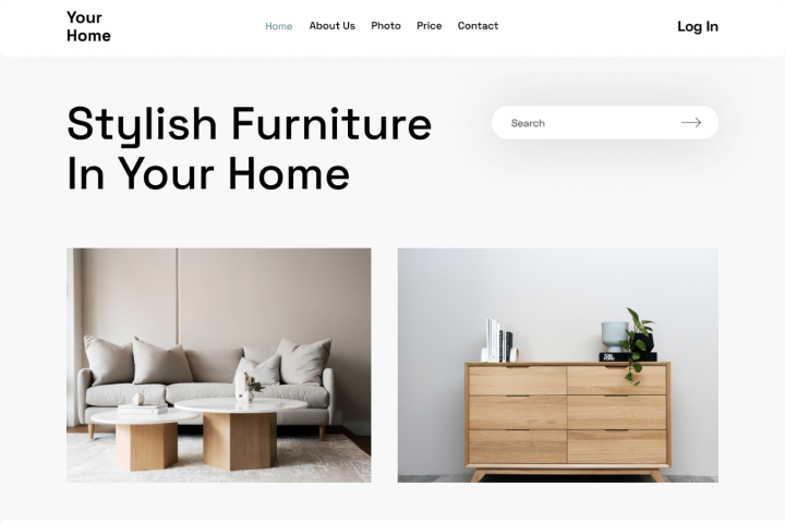 дизайн сайта по продаже мебели