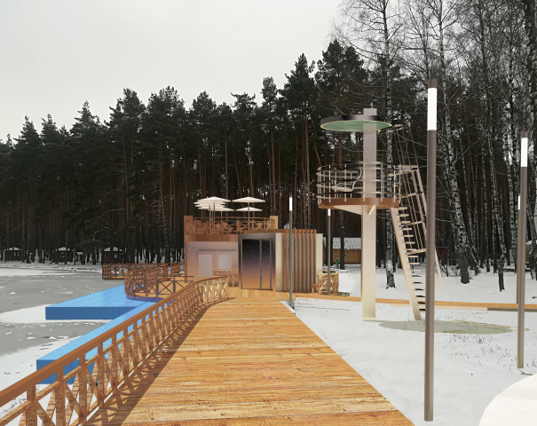 Фотомонтаж парк Елочки