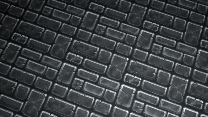 Hand-painted brick texture