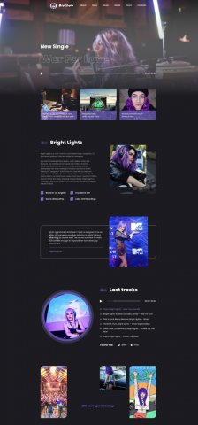 Сайт визитка для музыкантки