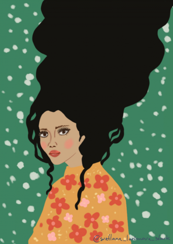 Flat style portrait